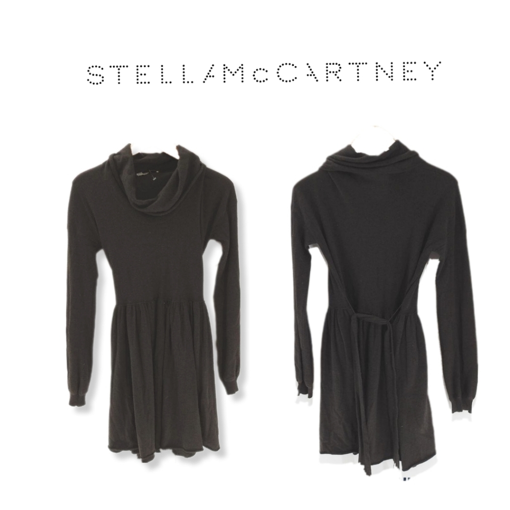 Stella McCartney Dark Brown Cowl Neck dress Made In Italy 42 - Picture 2 of 5
